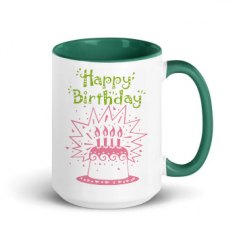 15oz Ceramic Mug with Color Inside