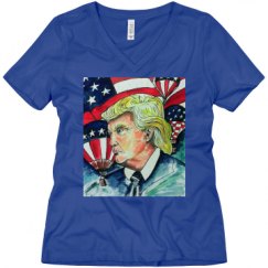 Ladies Relaxed Fit V-Neck Tee