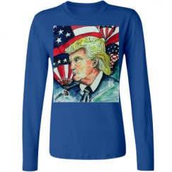 Ladies Relaxed Fit Basic Long Sleeve Tee