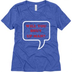 Ladies Relaxed Fit Super Soft Triblend V-Neck Tee