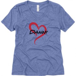 Ladies Relaxed Fit Super Soft Triblend V-Neck Tee