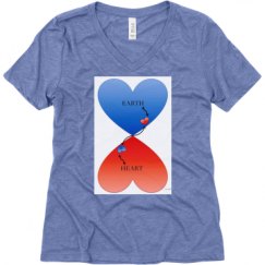 Ladies Relaxed Fit Super Soft Triblend V-Neck Tee