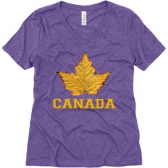 Ladies Relaxed Fit Super Soft Triblend V-Neck Tee