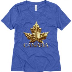 Ladies Relaxed Fit Super Soft Triblend V-Neck Tee