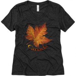 Ladies Relaxed Fit Super Soft Triblend V-Neck Tee