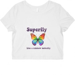 Ladies Slim Fit Crop Top Tee