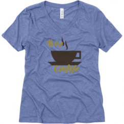Ladies Relaxed Fit Super Soft Triblend V-Neck Tee