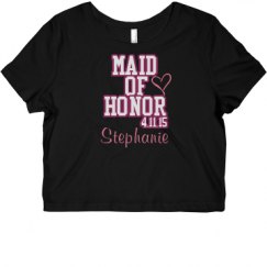 Ladies Slim Fit Crop Top Tee