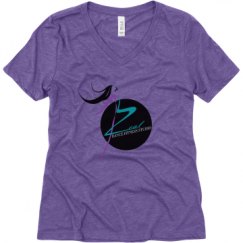 Ladies Relaxed Fit Super Soft Triblend V-Neck Tee