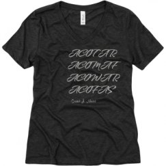 Ladies Relaxed Fit Super Soft Triblend V-Neck Tee