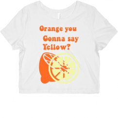 Ladies Slim Fit Crop Top Tee