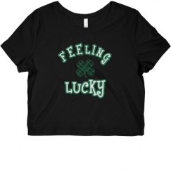 Ladies Slim Fit Crop Top Tee