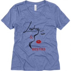 Ladies Relaxed Fit Super Soft Triblend V-Neck Tee