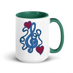 15oz Ceramic Mug with Color Inside