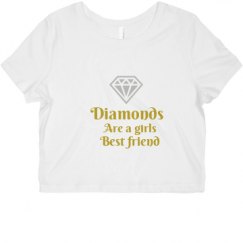 Ladies Slim Fit Crop Top Tee