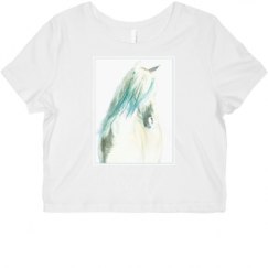 Ladies Slim Fit Crop Top Tee