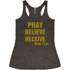 Ladies Slim Fit Super Soft Racerback Triblend Tank