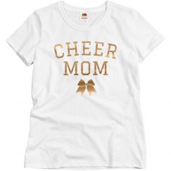 Metallic Cheer Mom Bow