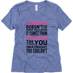 Ladies Relaxed Fit Super Soft Triblend V-Neck Tee