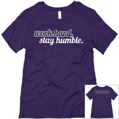 Relaxed Fit Short Sleeved Work Hard Tee - PU/GY/WH