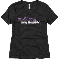 Ladies Relaxed Fit Super Soft Triblend V-Neck Tee