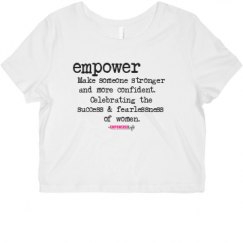 Ladies Slim Fit Crop Top Tee