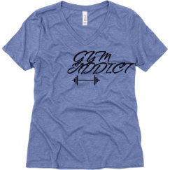 Ladies Relaxed Fit Super Soft Triblend V-Neck Tee