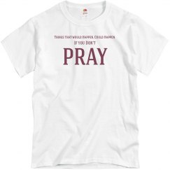 Pray Short sleeve white tee