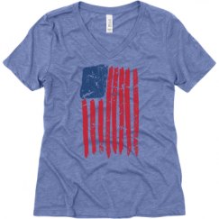 Ladies Relaxed Fit Super Soft Triblend V-Neck Tee