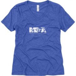 Ladies Relaxed Fit Super Soft Triblend V-Neck Tee