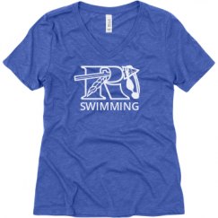 Ladies Relaxed Fit Super Soft Triblend V-Neck Tee