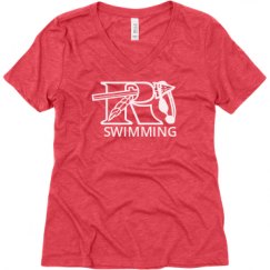 Ladies Relaxed Fit Super Soft Triblend V-Neck Tee