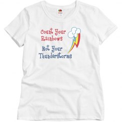 count your rainbows tee