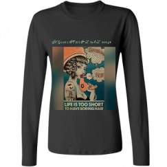 Ladies Relaxed Fit Basic Long Sleeve Tee