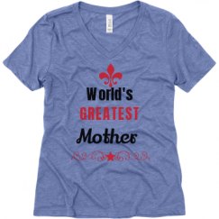 Ladies Relaxed Fit Super Soft Triblend V-Neck Tee