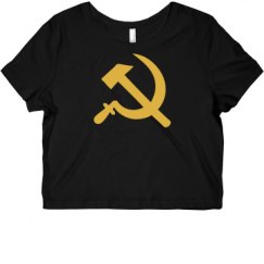 Ladies Slim Fit Crop Top Tee