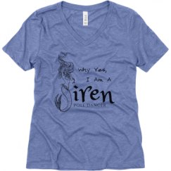 Ladies Relaxed Fit Super Soft Triblend V-Neck Tee