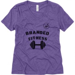 Ladies Relaxed Fit Super Soft Triblend V-Neck Tee