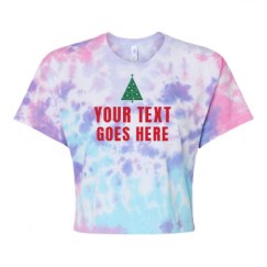 Women's Tie Dye Crop Top Tee