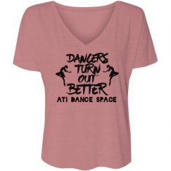 Ladies Flowy Slouchy V-Neck Tee