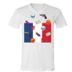 Unisex V-Neck Jersey Tee