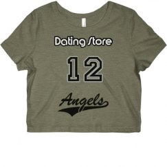 Ladies Slim Fit Crop Top Tee