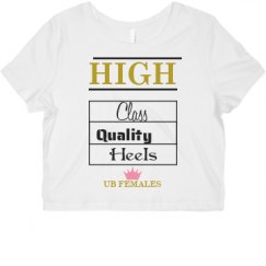 Ladies Slim Fit Crop Top Tee