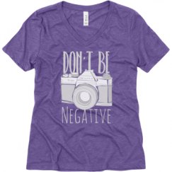 Ladies Relaxed Fit Super Soft Triblend V-Neck Tee