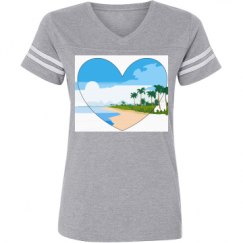 Ladies Relaxed Fit Vintage Sports Tee