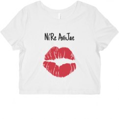 Ladies Slim Fit Crop Top Tee