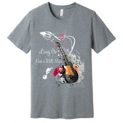 Living On Rock N Roll Music Song Lyric Tee