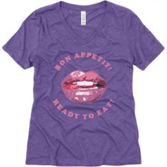 Ladies Relaxed Fit Super Soft Triblend V-Neck Tee