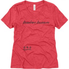 Ladies Relaxed Fit Super Soft Triblend V-Neck Tee