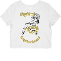 Ladies Slim Fit Crop Top Tee